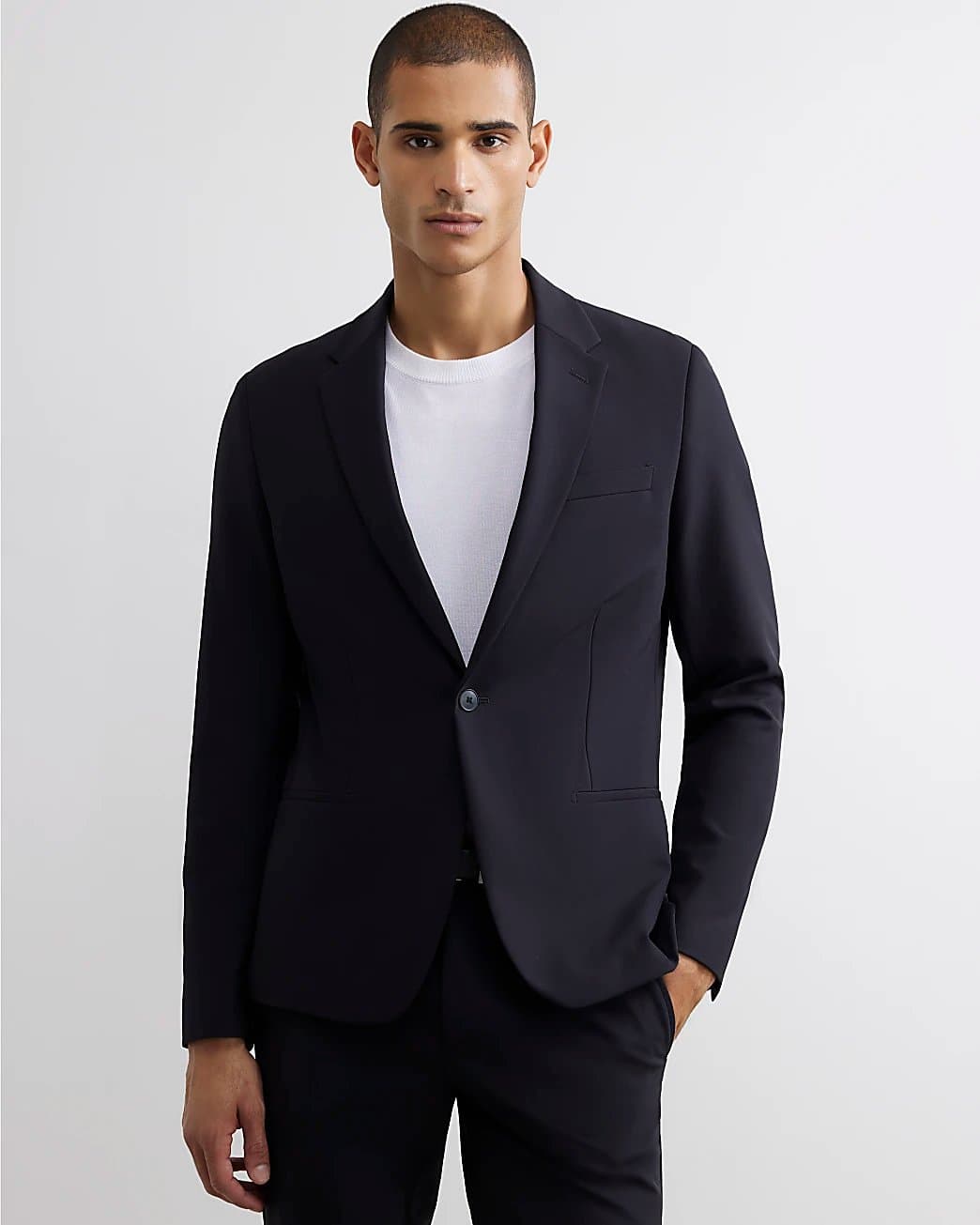 River Island Mens River Island Black Skinny Fit Comfort Stretch Suit Jacket