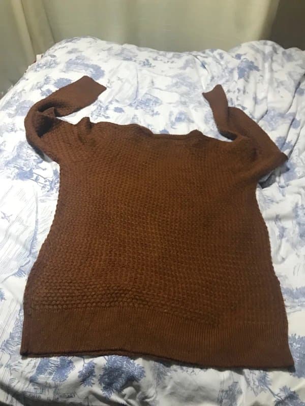 F&F Mens size L brown wool blend brown jumper F&F