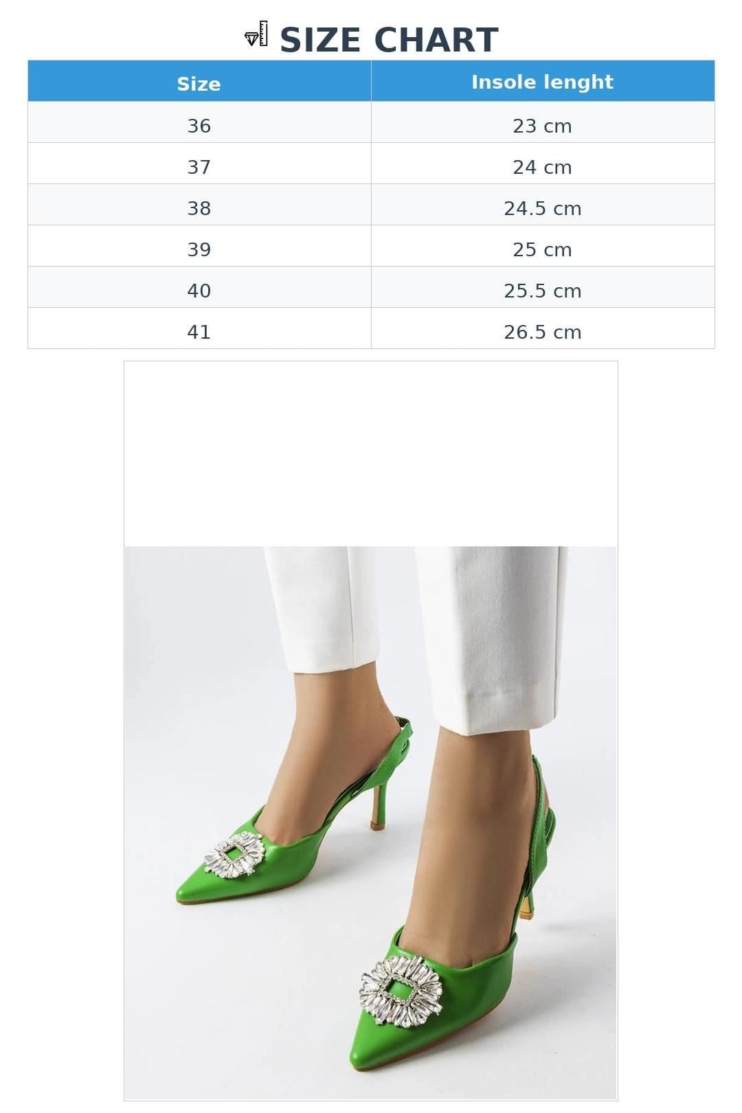 Love Lace Love Lace Women's Elegant Suede Style High Heel Pumps with Zircon Detail Comfort in Green - 4