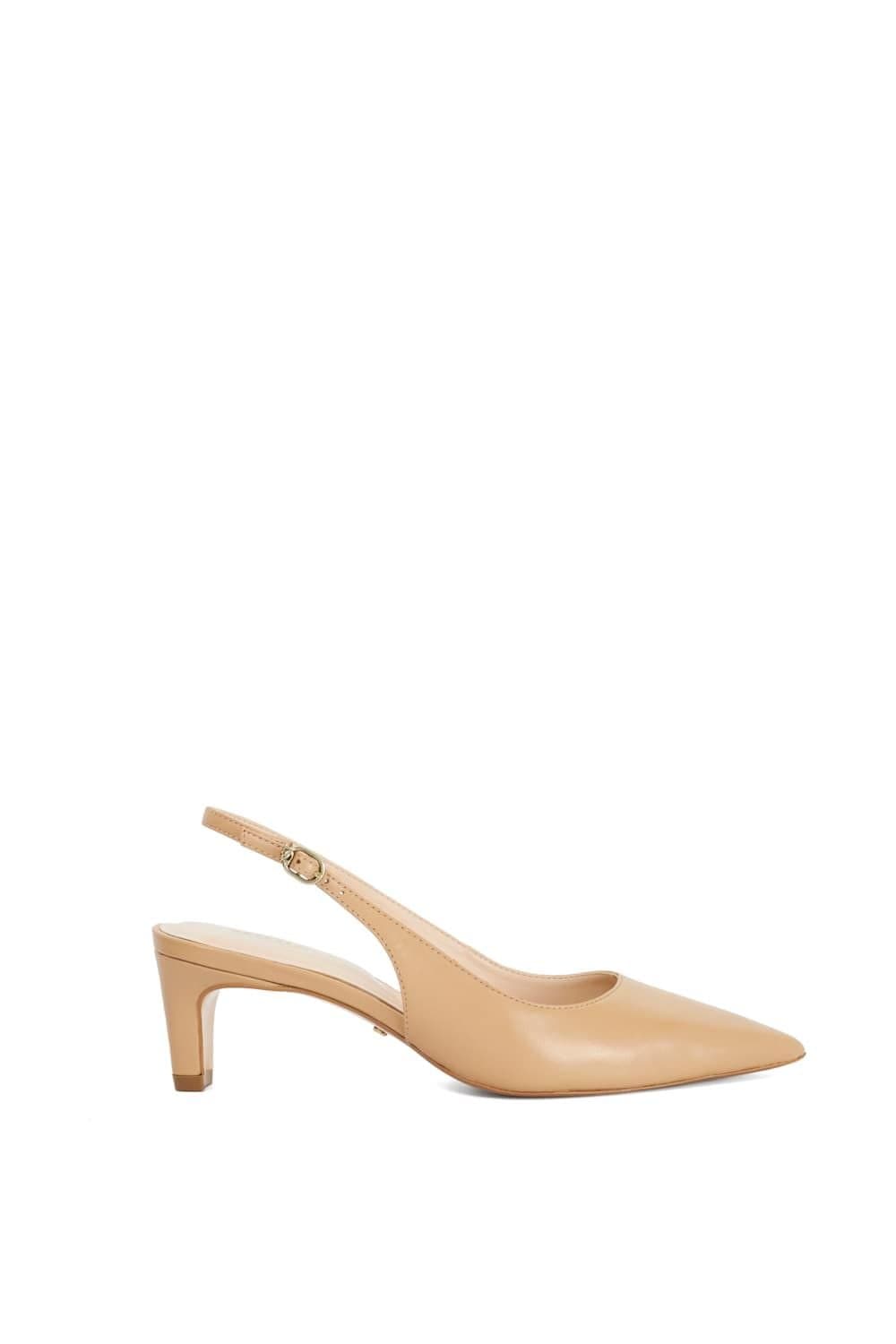 Dune London Dune London Women's 'Connection' Leather Strappy Heels in Natural