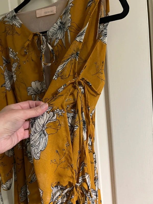 Since Then Mustard Floral Maxi Dress