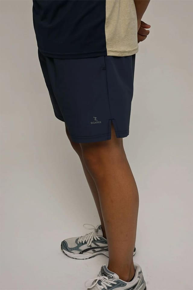 SICATRIX SICATRIX Men's 2 In 1 Concealed Undershort Slip Side Pockets Shorts in Blue - 2