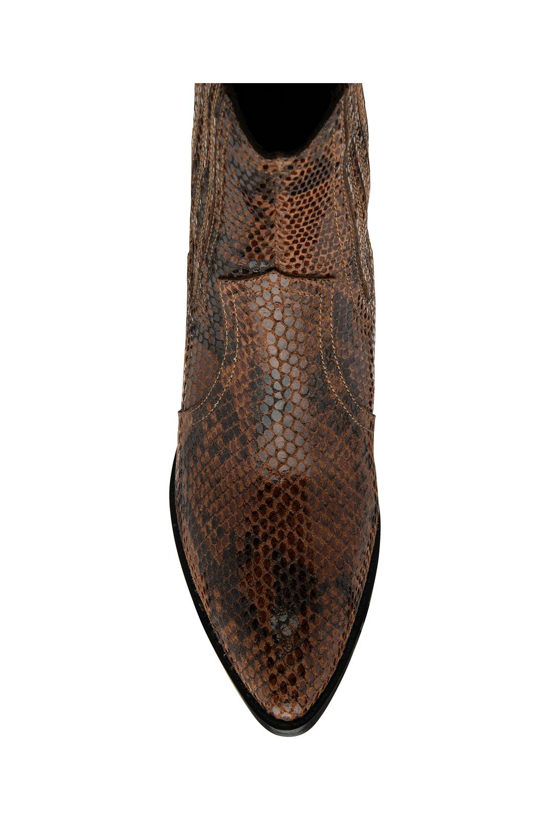 Ravel Ravel Women's 'Langton' Snake-Print Leather Ankle Boots in Tan - 4