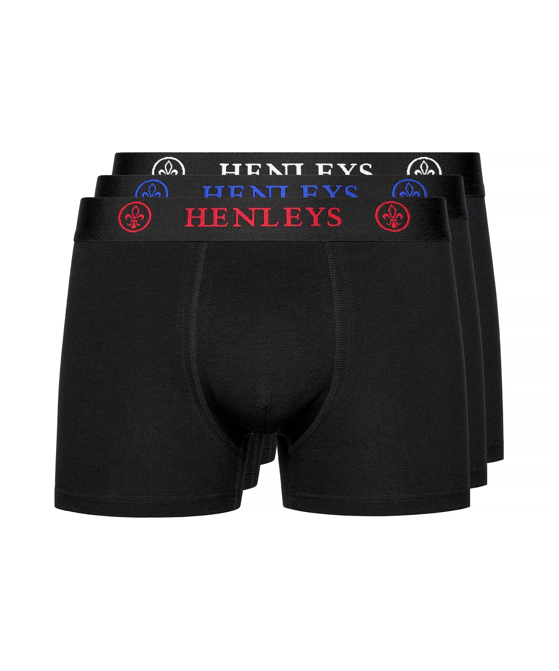 Henleys Henleys Men's Trilock Boxers 3pk in Black