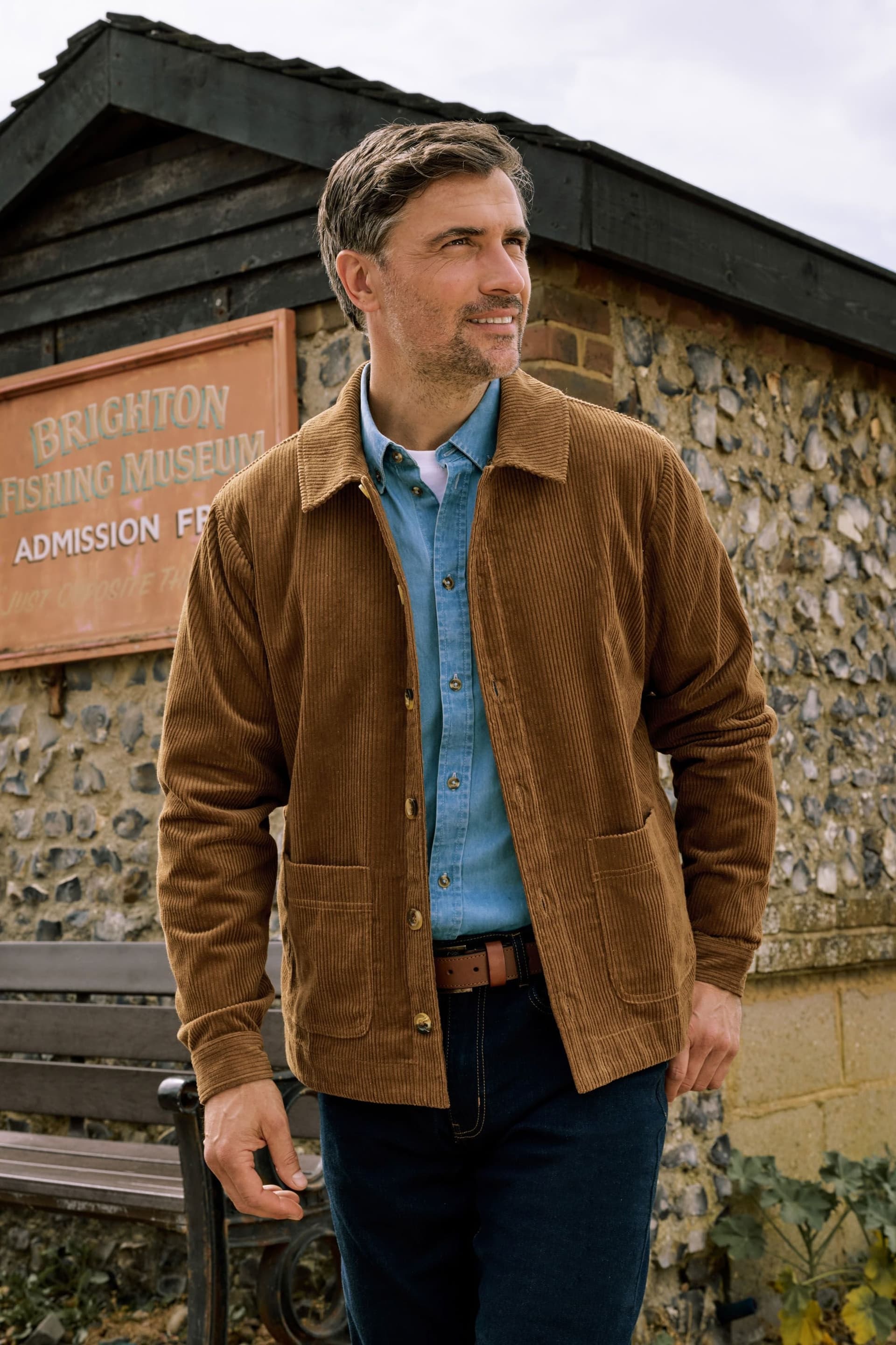 WoolOvers WoolOvers Men's Classic Cord Jacket in Tan