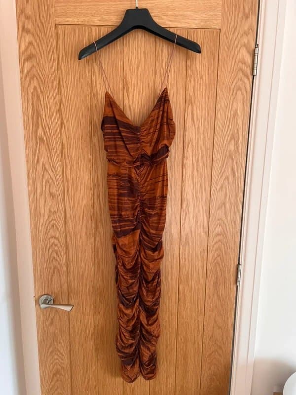 ASOS Design ASOS ruched brown dress 12