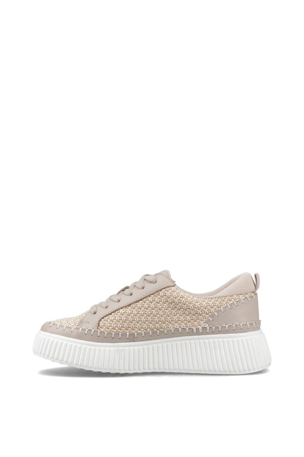 Hush Puppies Hush Puppies Women's Haisley Woven Trainer in Taupe - 4