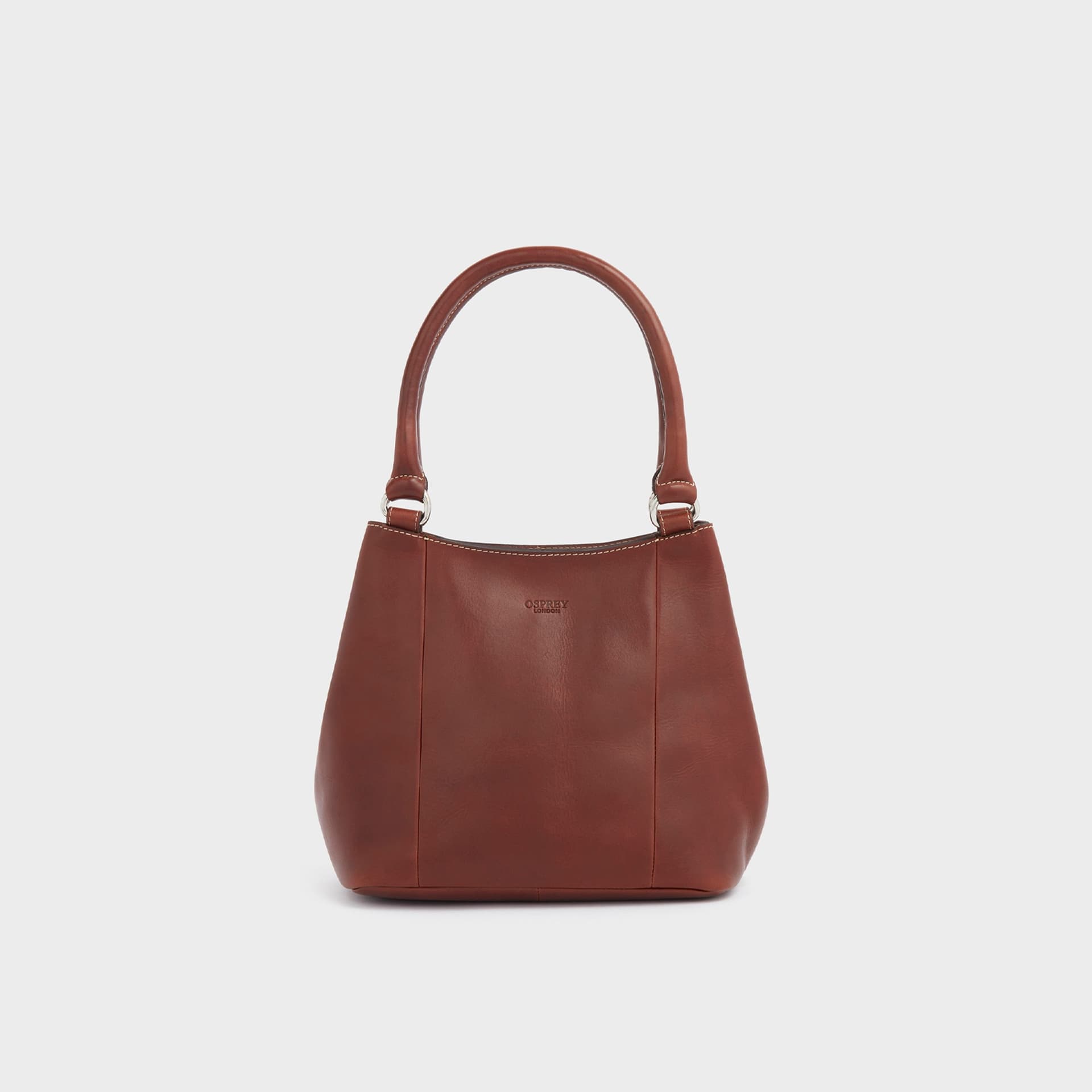 OSPREY LONDON OSPREY LONDON Women's The Narissa Leather Small Hobo Bag in Dark Brown