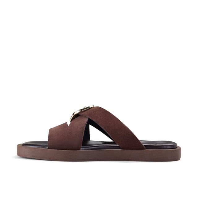 Clarks Clarks Women's Ravina Strap Dark Brown Flat Sandals - 2