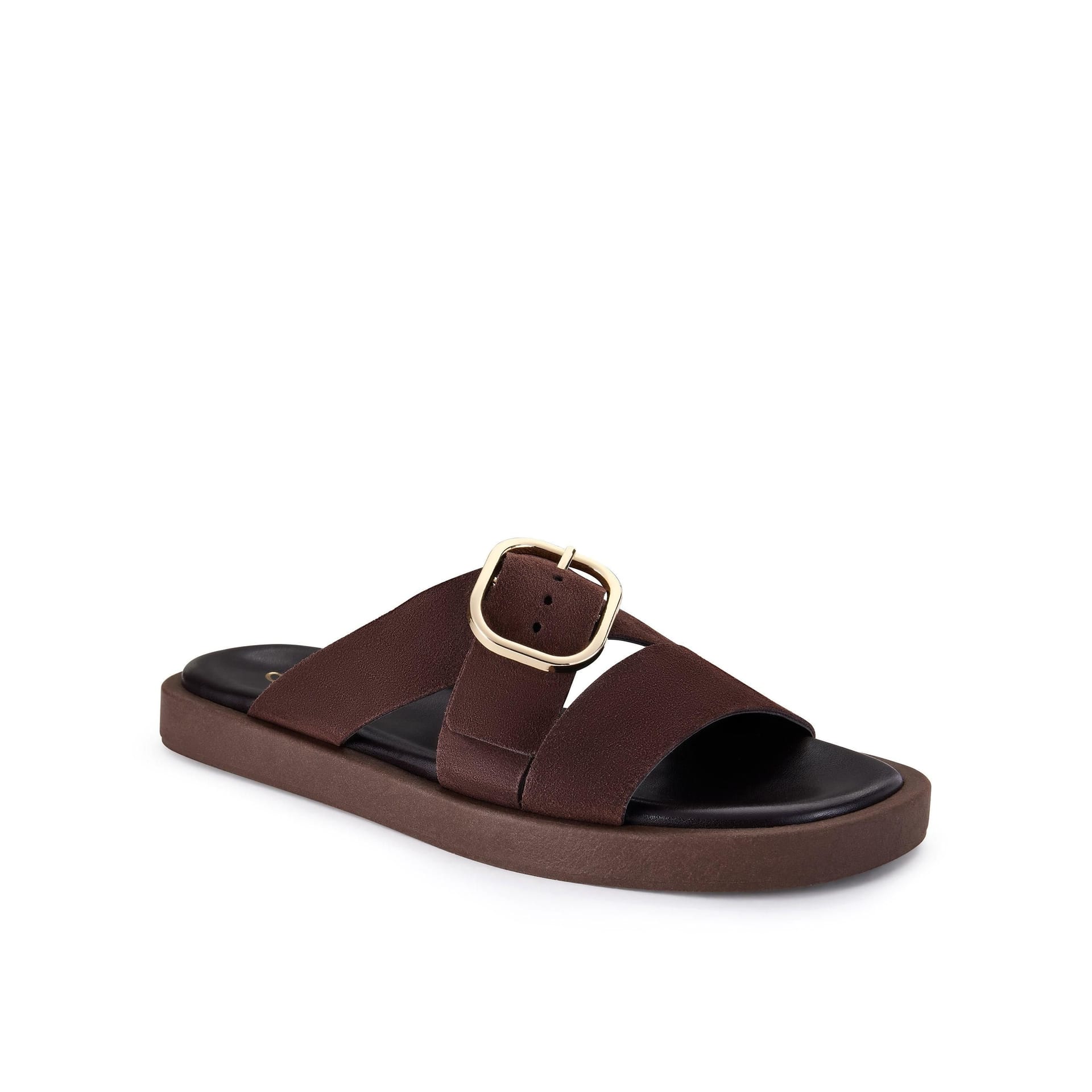 Clarks Clarks Women's Ravina Strap Dark Brown Flat Sandals - 4