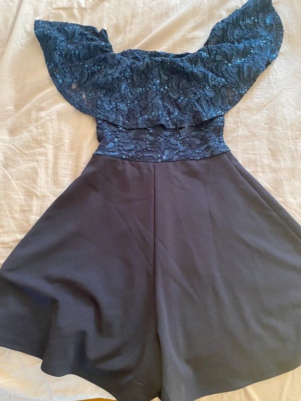 New Look Navy sequinned top jumpsuit - 1