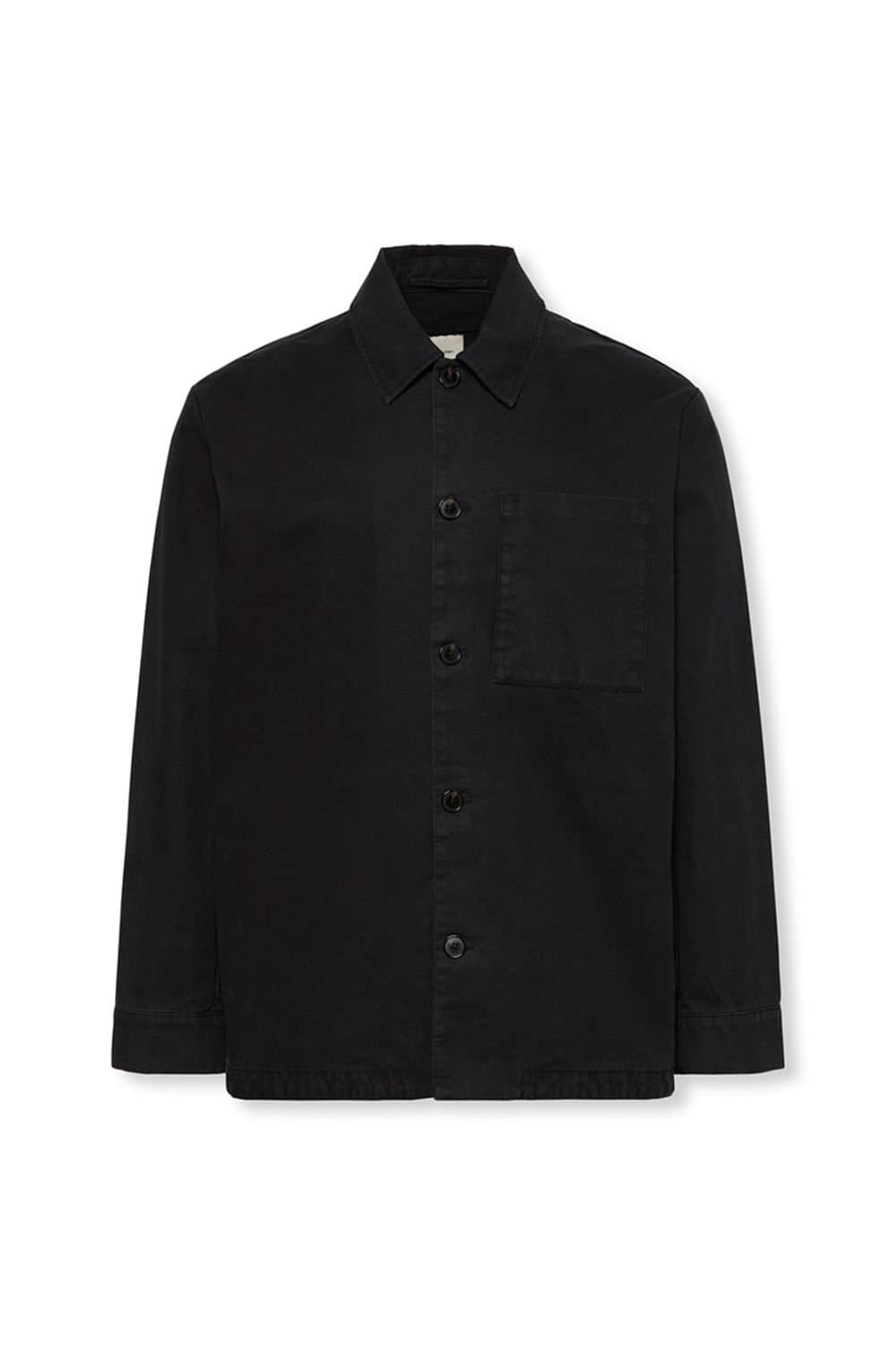 Calvin Klein Calvin Klein Black Washed Cotton Twill Shirt Jacket