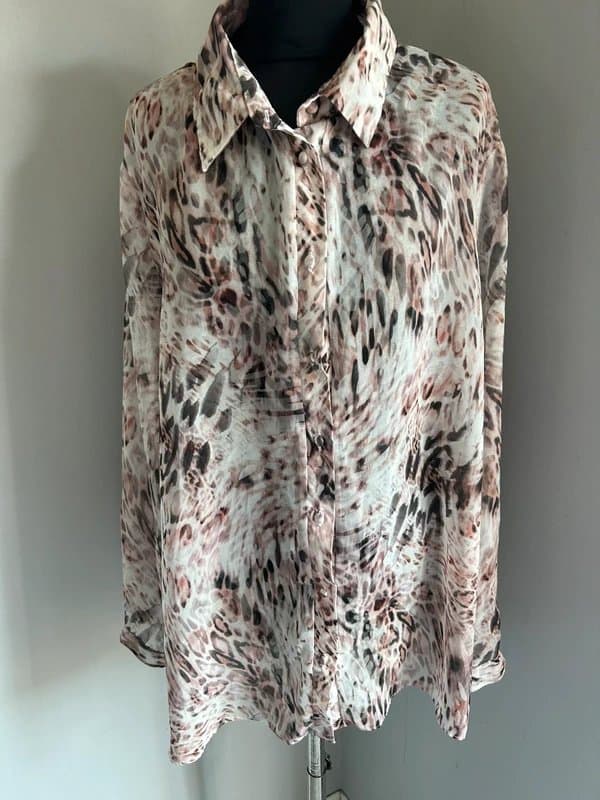 Lipsy Lipsy animal print chiffon blouse 22 (ref v20)