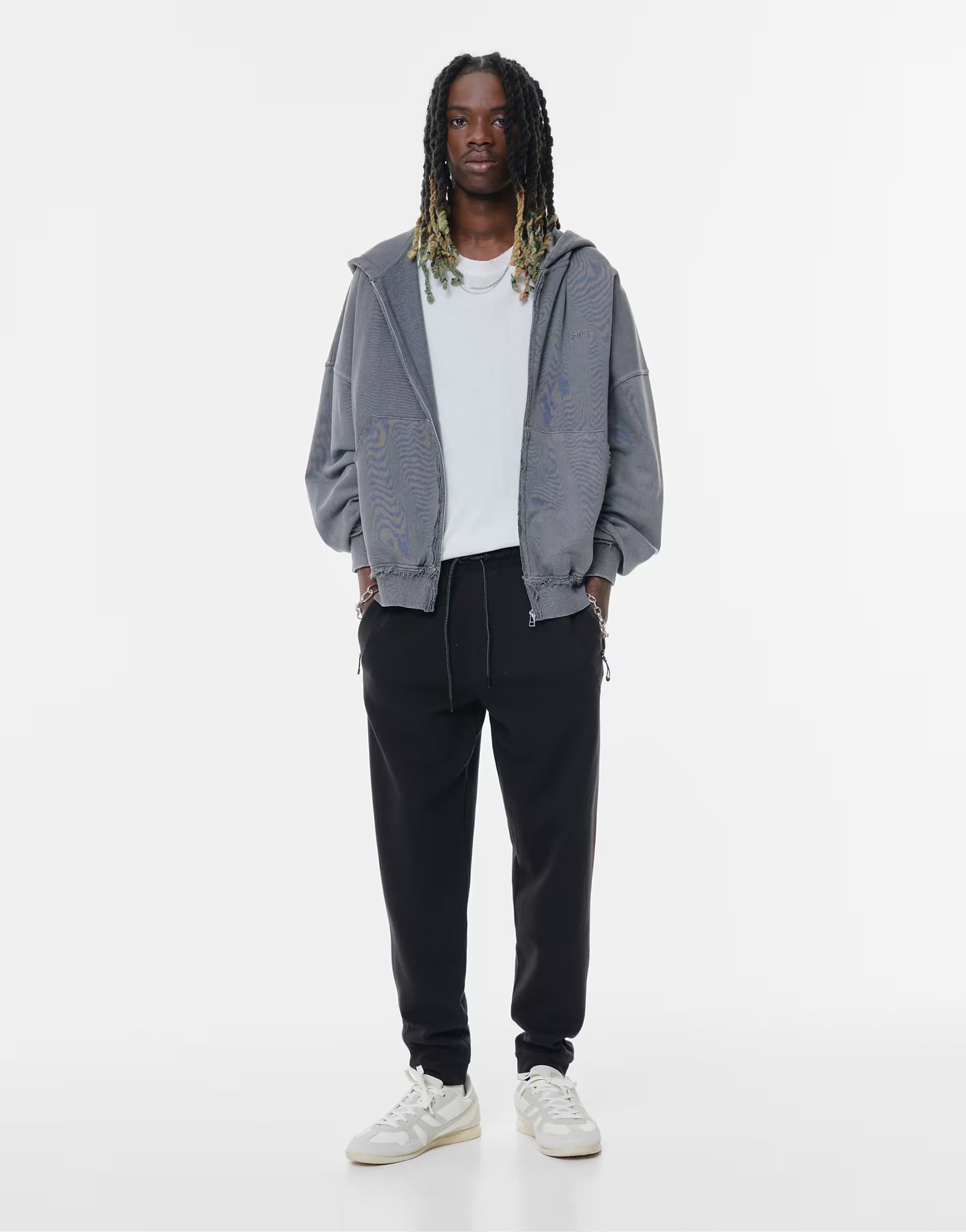 ASOS Pull&Bear Tracksuit jogger trousers in black