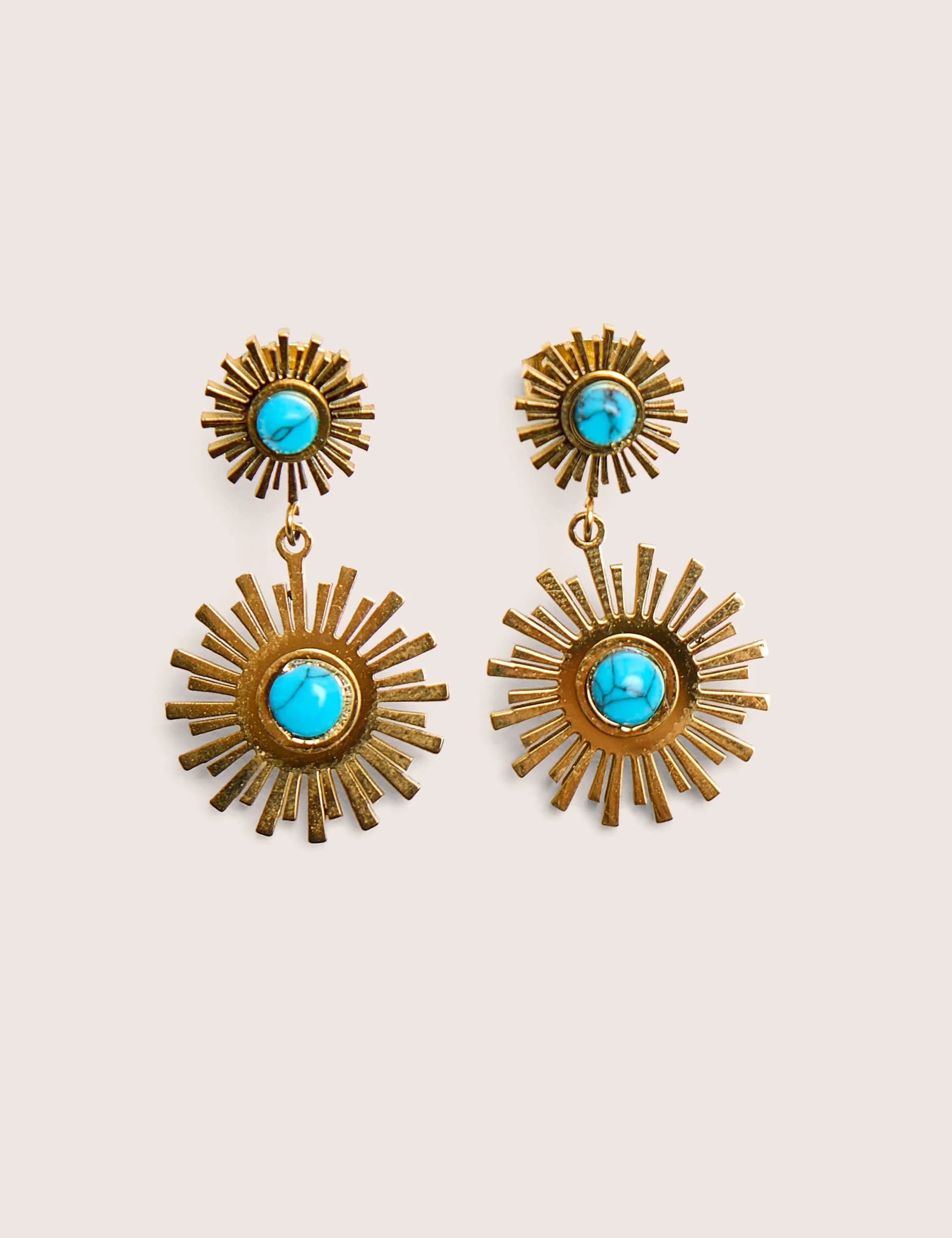Public Desire Gold Plated Star Resin Earrings