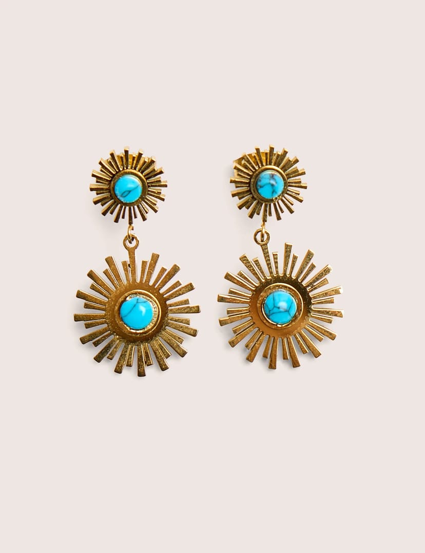 Public Desire Gold Plated Star Resin Earrings - 1