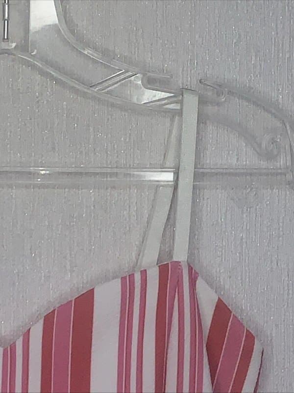 Quiz Quiz Playsuit romper red pink White striped strappy stretch Size 12