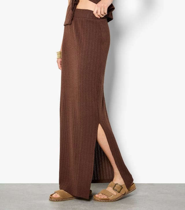 Apricot Women's Dark Brown Maxi Column Skirt Apricot New Look - 2