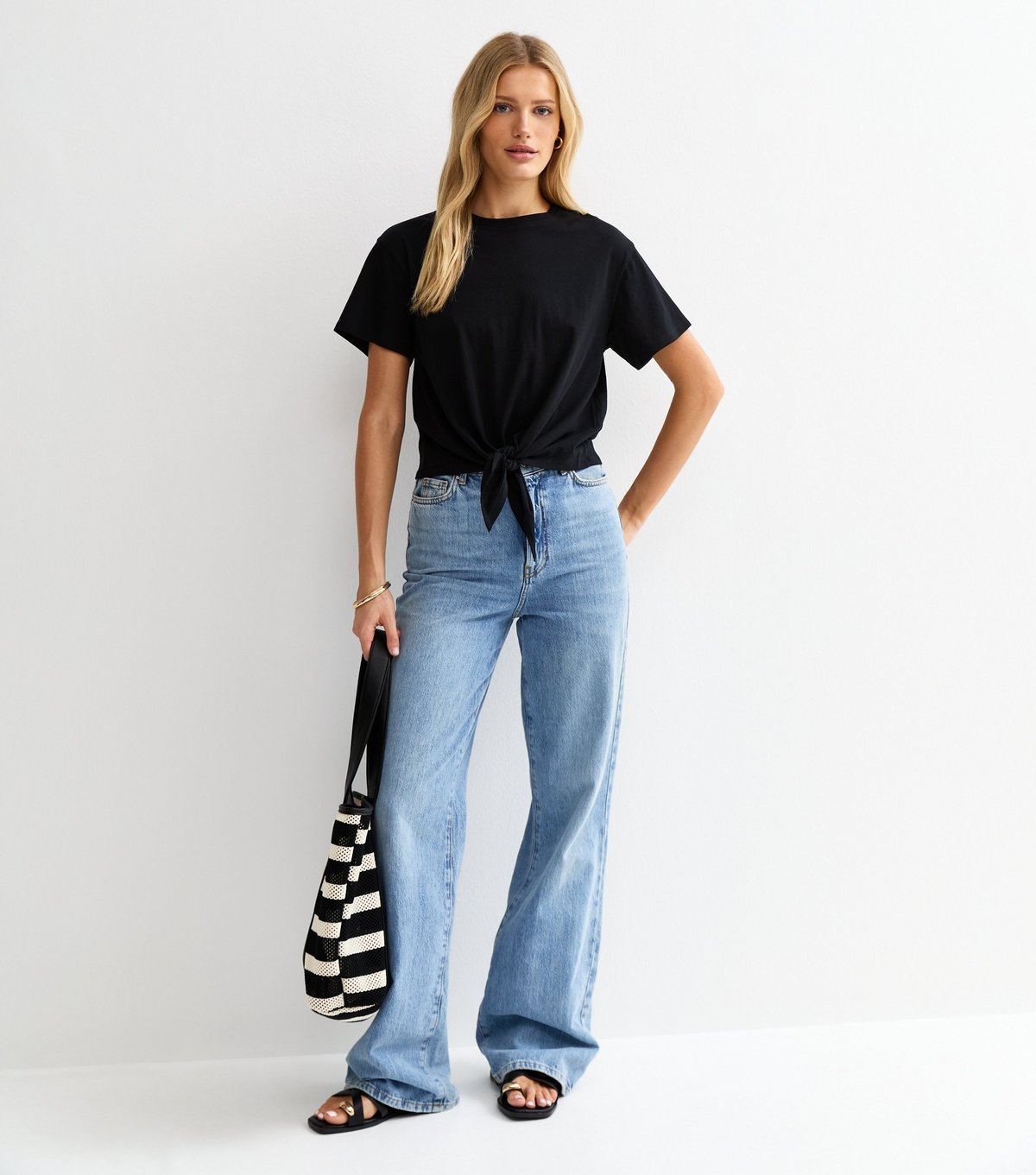 New Look Women's Black Tie Front T-Shirt New Look - 2