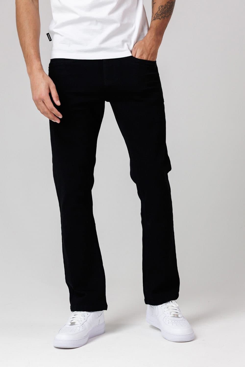 Firetrap Firetrap Men's Straight Leg Cotton Rich Jeans in Black