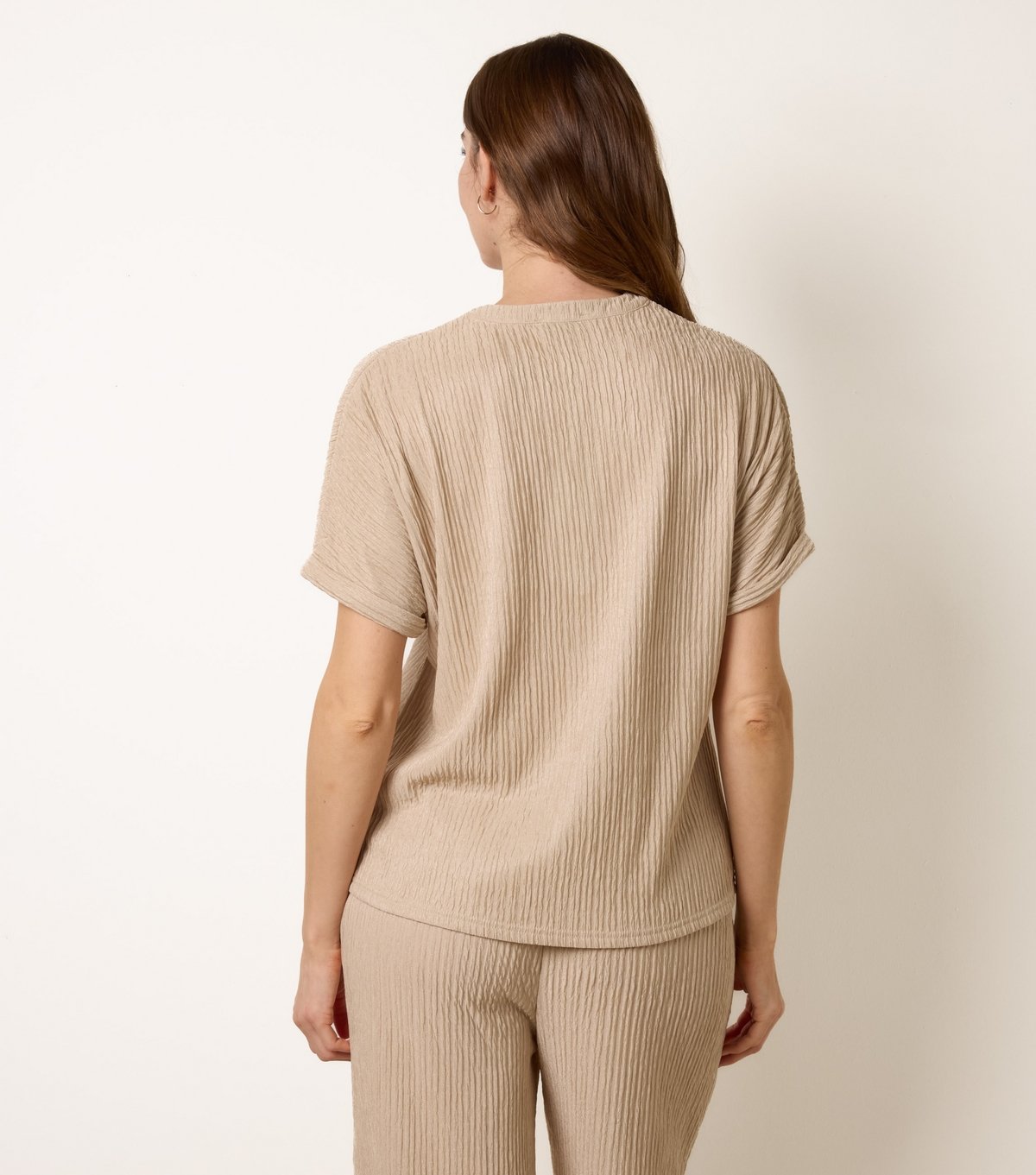 Blue Vanilla Women's Stone Ribbed Granddad Collar Top Blue Vanilla New Look - 4