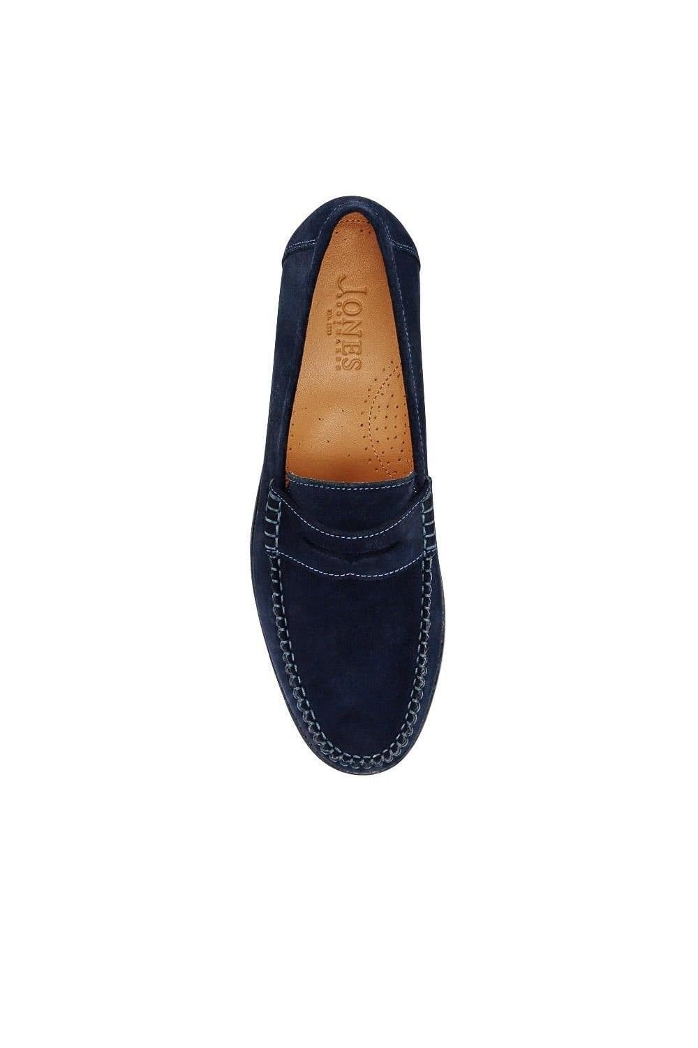 Jones Bootmaker Jones Bootmaker Men's Quennell Leather Penny Loafers in Navy - 4