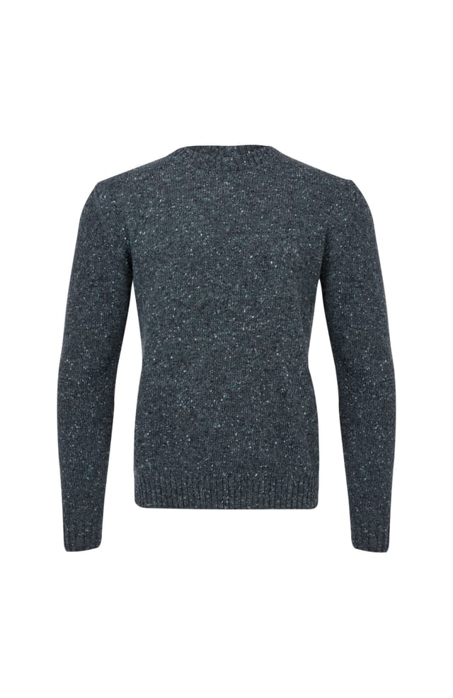 Celtic & Co Celtic & Co Men's Donegal Crew Neck Sweater in Dark Grey - 2