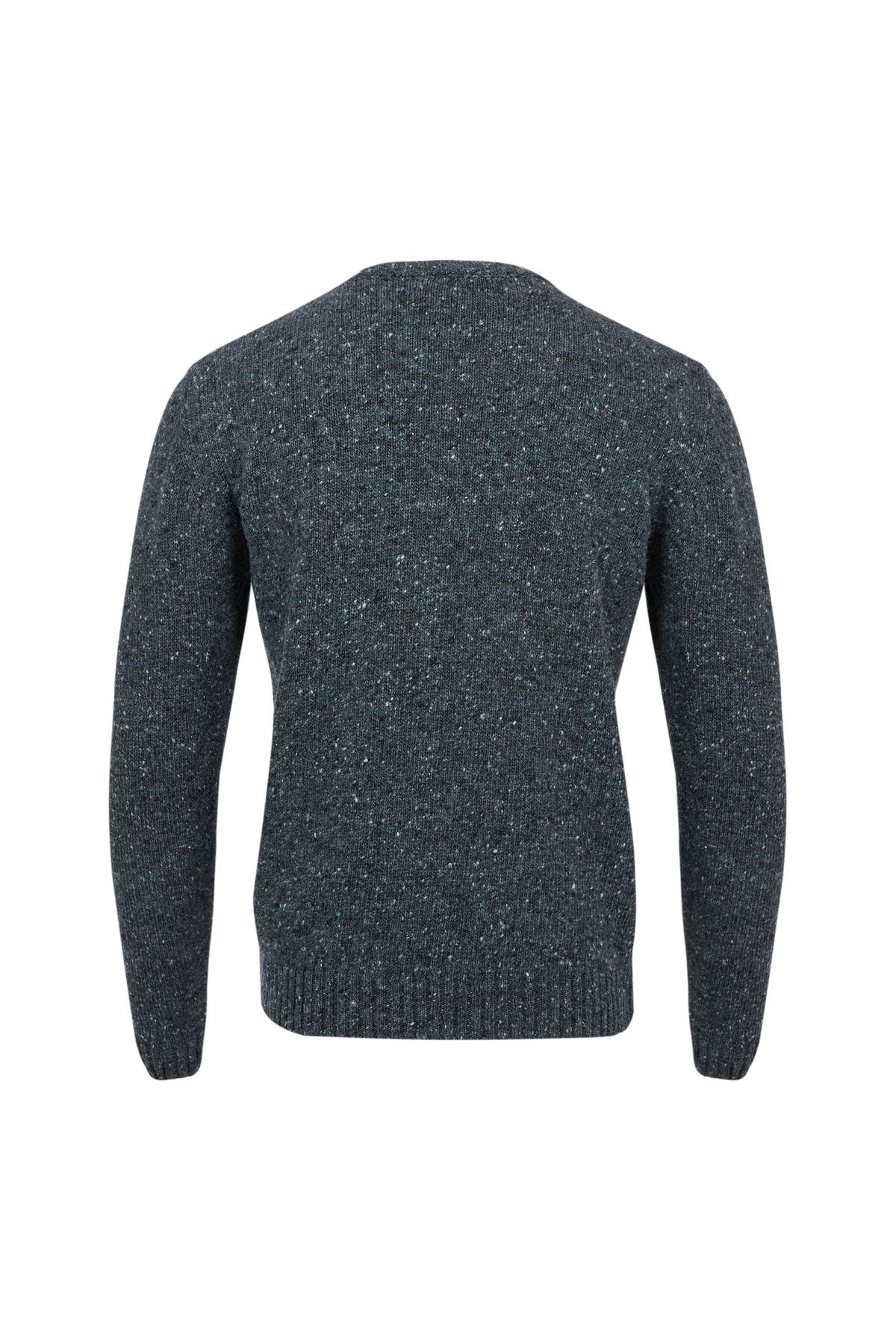 Celtic & Co Celtic & Co Men's Donegal Crew Neck Sweater in Dark Grey - 4