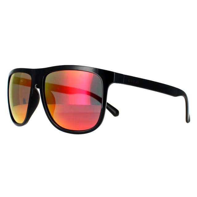 Guess Guess Men's Square Shiny Black Smoke Polarized GF0270 - 2