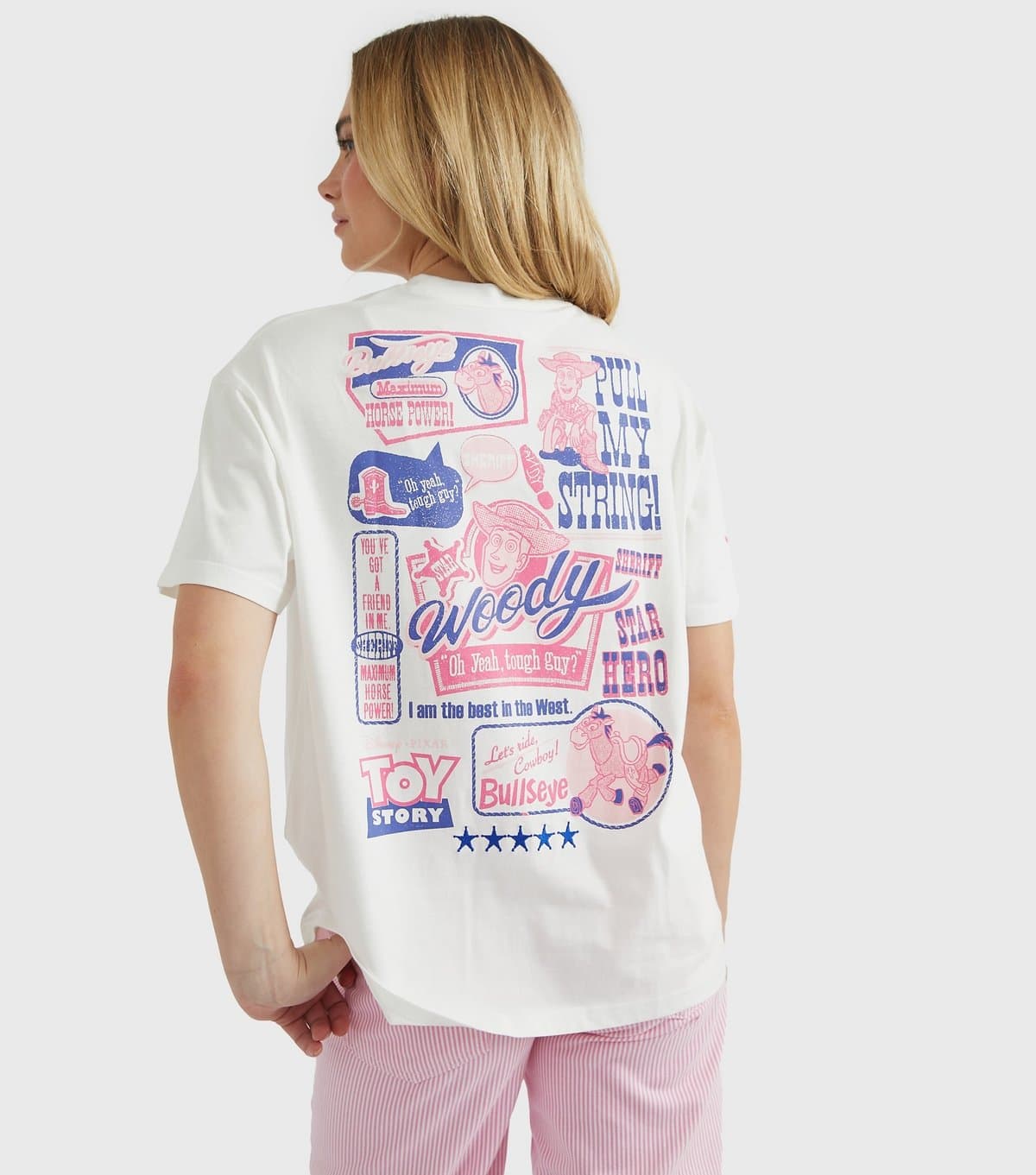 Skinnydip Women's White Toy Story Poster T-Shirt Skinnydip New Look