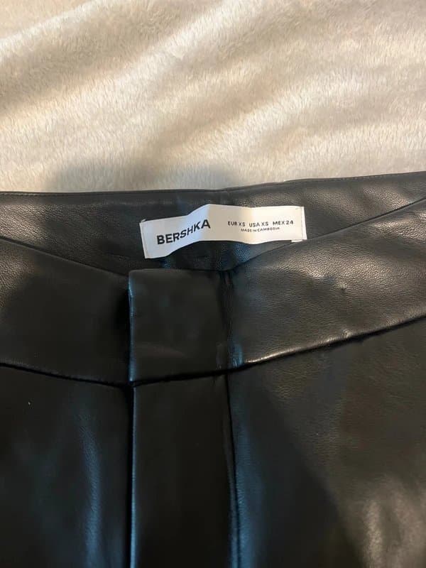 Bershka Bershka bootcut leather pants