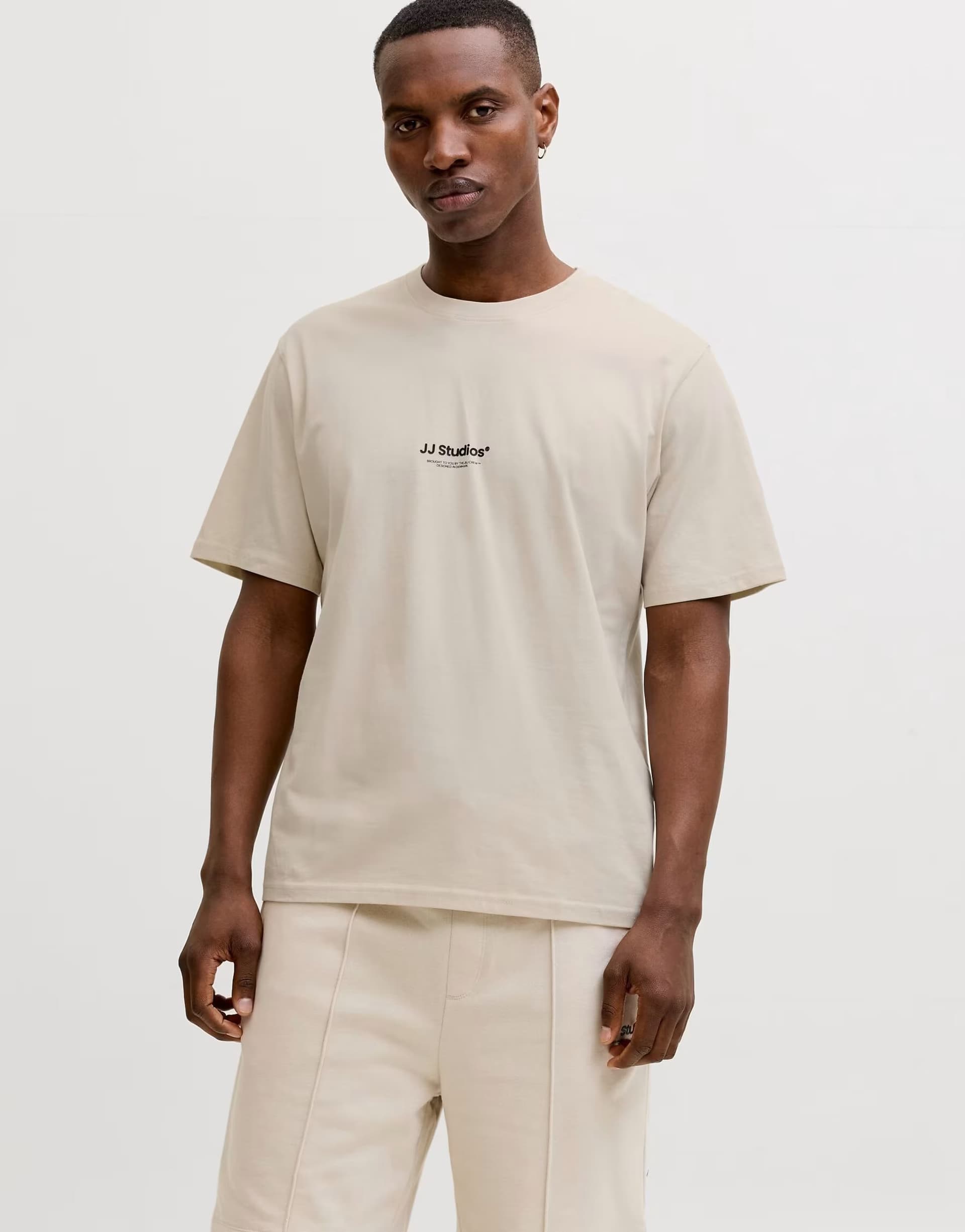 ASOS Jack & Jones T-shirt in moonbeam