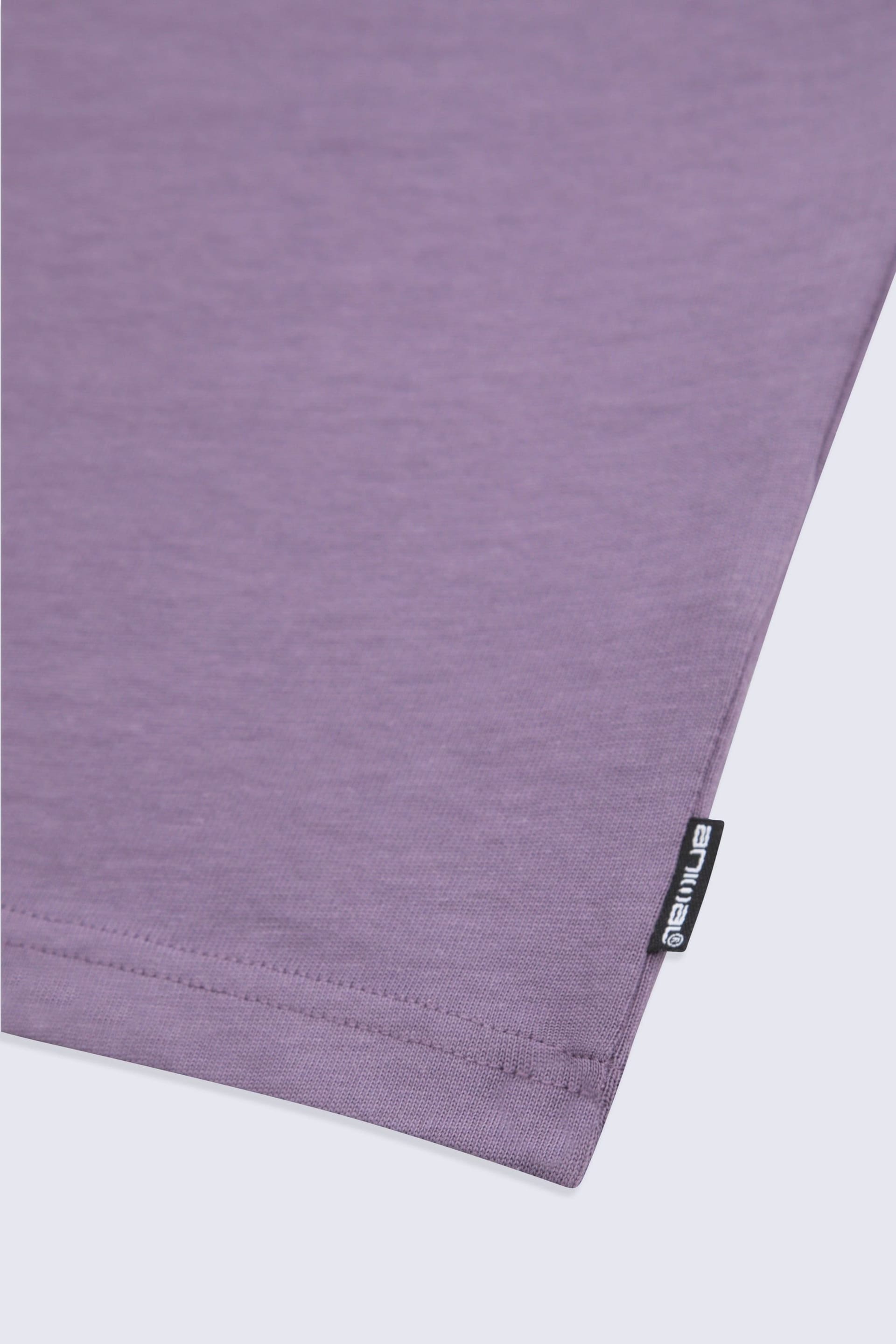 Animal Animal Men's 'Chase' Breathable Short Sleeve Cotton Relaxed Fit T-Shirt in Dark Mauve - 4