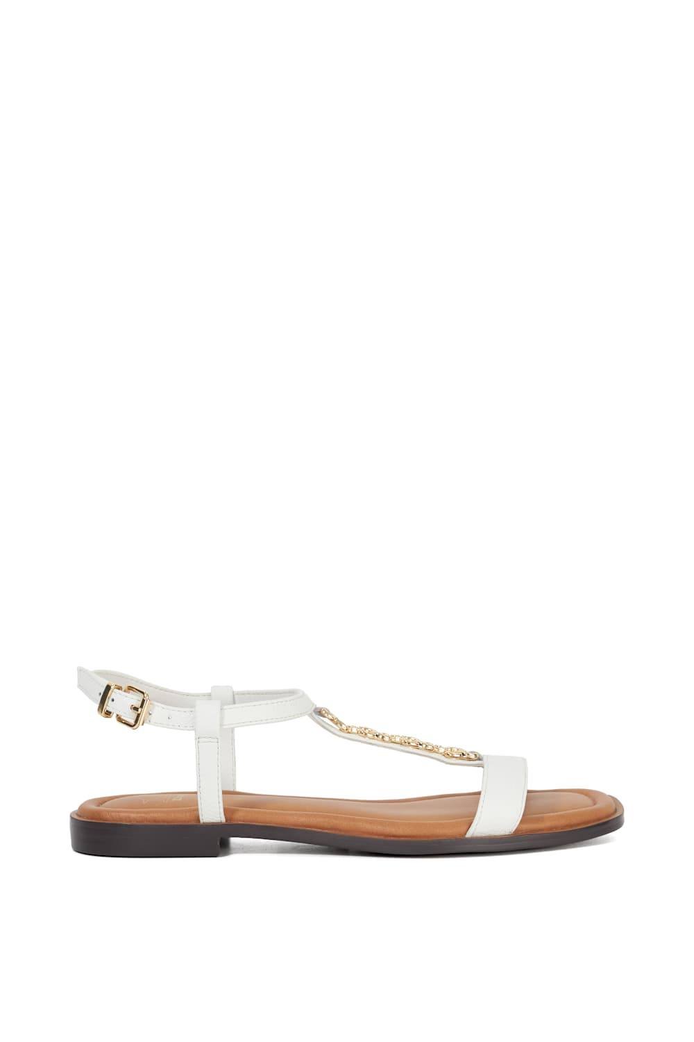 Dune London Dune London Women's 'Lollipops' Leather Sandals in White - 3