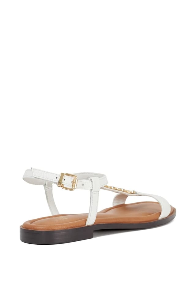 Dune London Dune London Women's 'Lollipops' Leather Sandals in White - 3