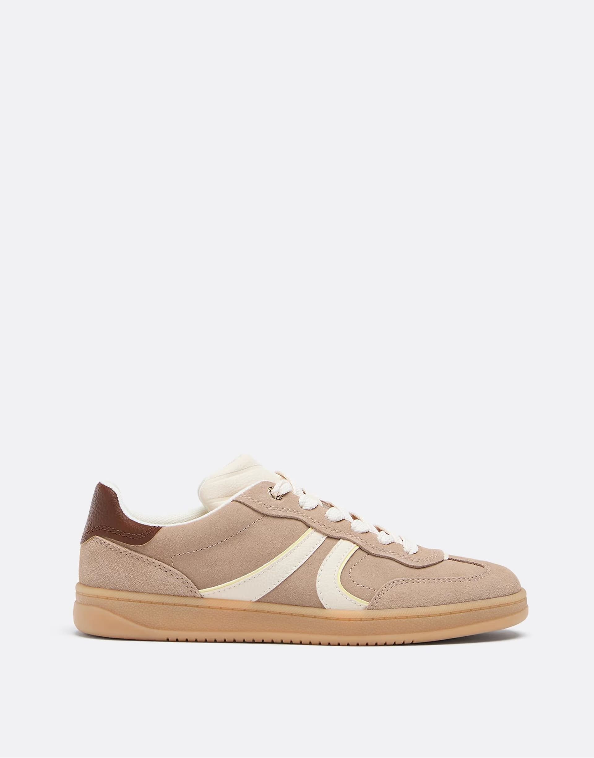 ASOS Stradivarius Casual leather trainers in beige