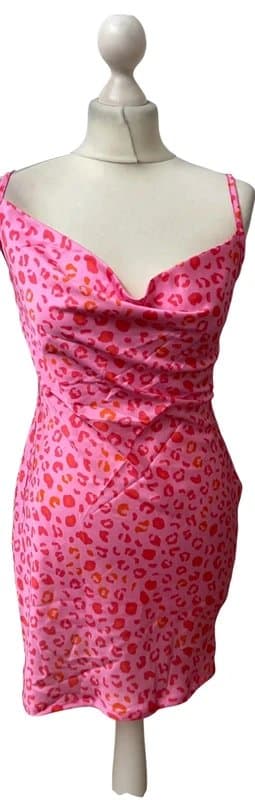 Never Fully Dressed Plus Size Never Fully Dressed Pink Leopard Slip Dress - Size 18 - RRP £155