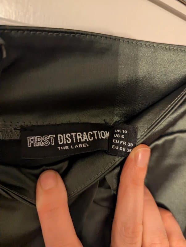 ASOS Khaki silk style wide leg trousers