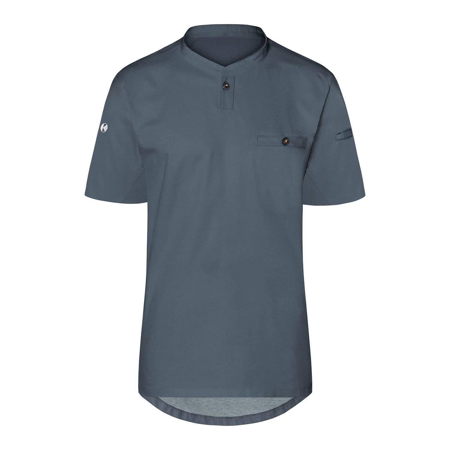 Karlowsky Karlowsky Men's Performance Short-Sleeved Work Chef Jacket in Dark Grey
