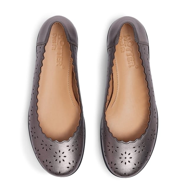 Hotter Hotter Women's 'Eider' Ballerinas in Metallics - 3