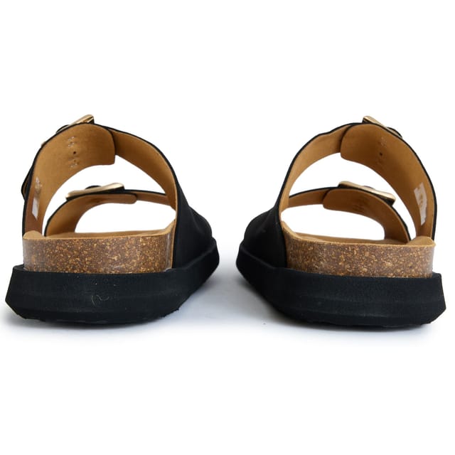 V.GAN V.GAN Women's Fenugreek Comfort Footbed Sandals in Black - 3