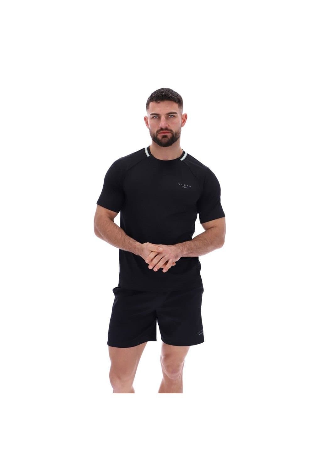 Ted Baker Ted Baker Men's Harrison Aeroflow Training T-Shirt in Black