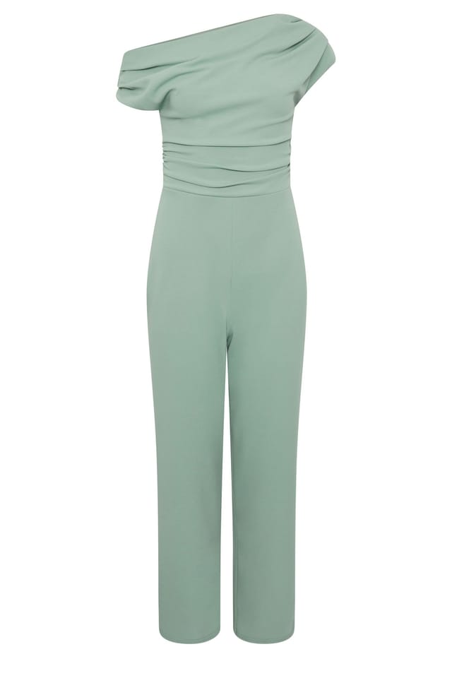 Star By Julien Macdonald Star by Julien Macdonald Women's Wide Leg Draped Jumpsuit in Light Green - 2