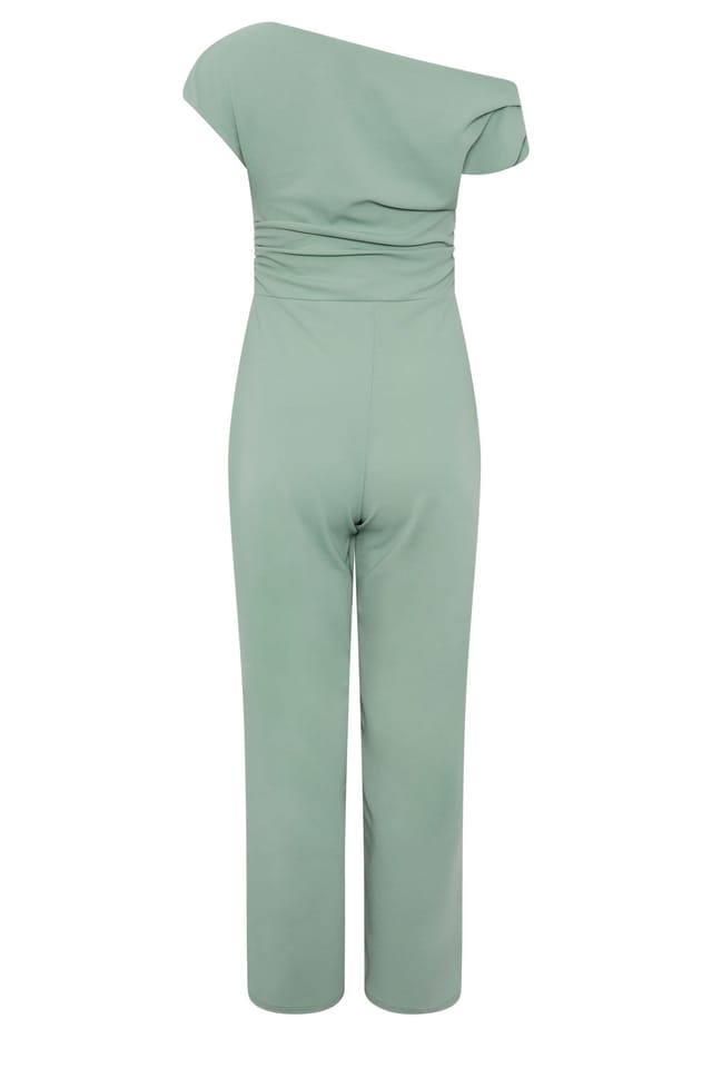 Star By Julien Macdonald Star by Julien Macdonald Women's Wide Leg Draped Jumpsuit in Light Green - 3