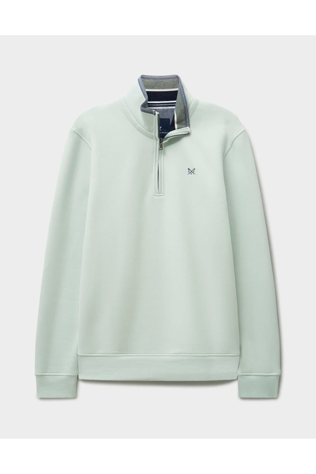 Crew Clothing Crew Clothing Men's Classic Half Zip Sweat Crystal Blue