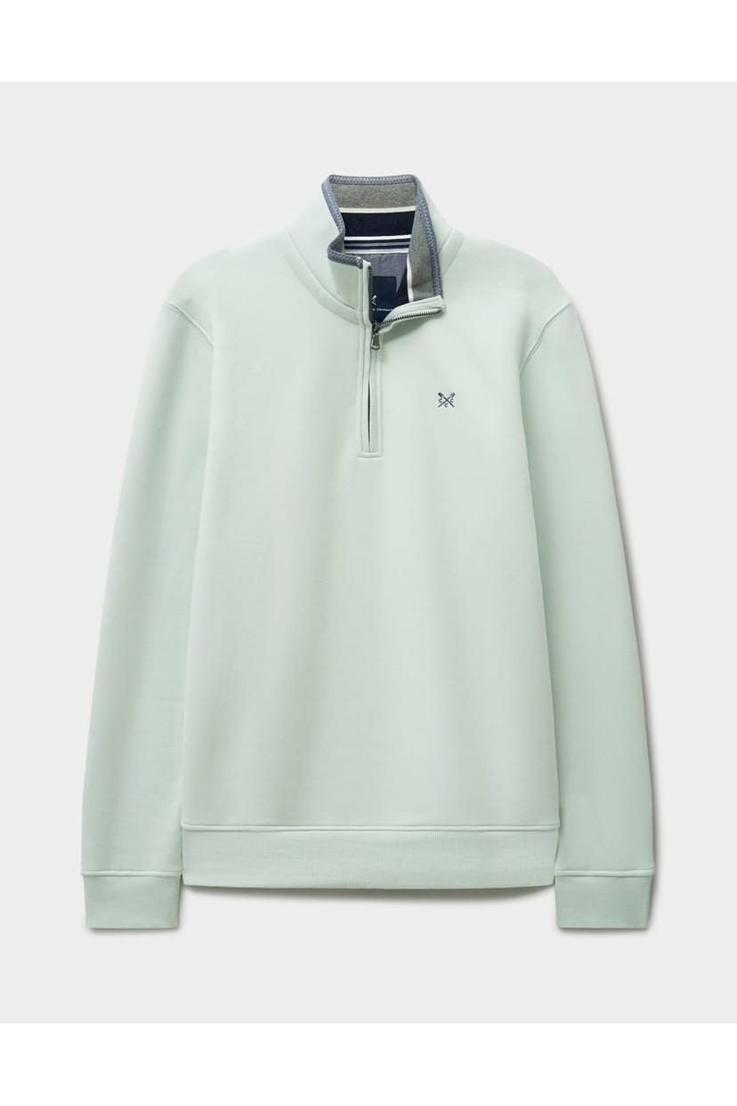 Crew Clothing Crew Clothing Men's Classic Half Zip Sweat Crystal Blue - 1