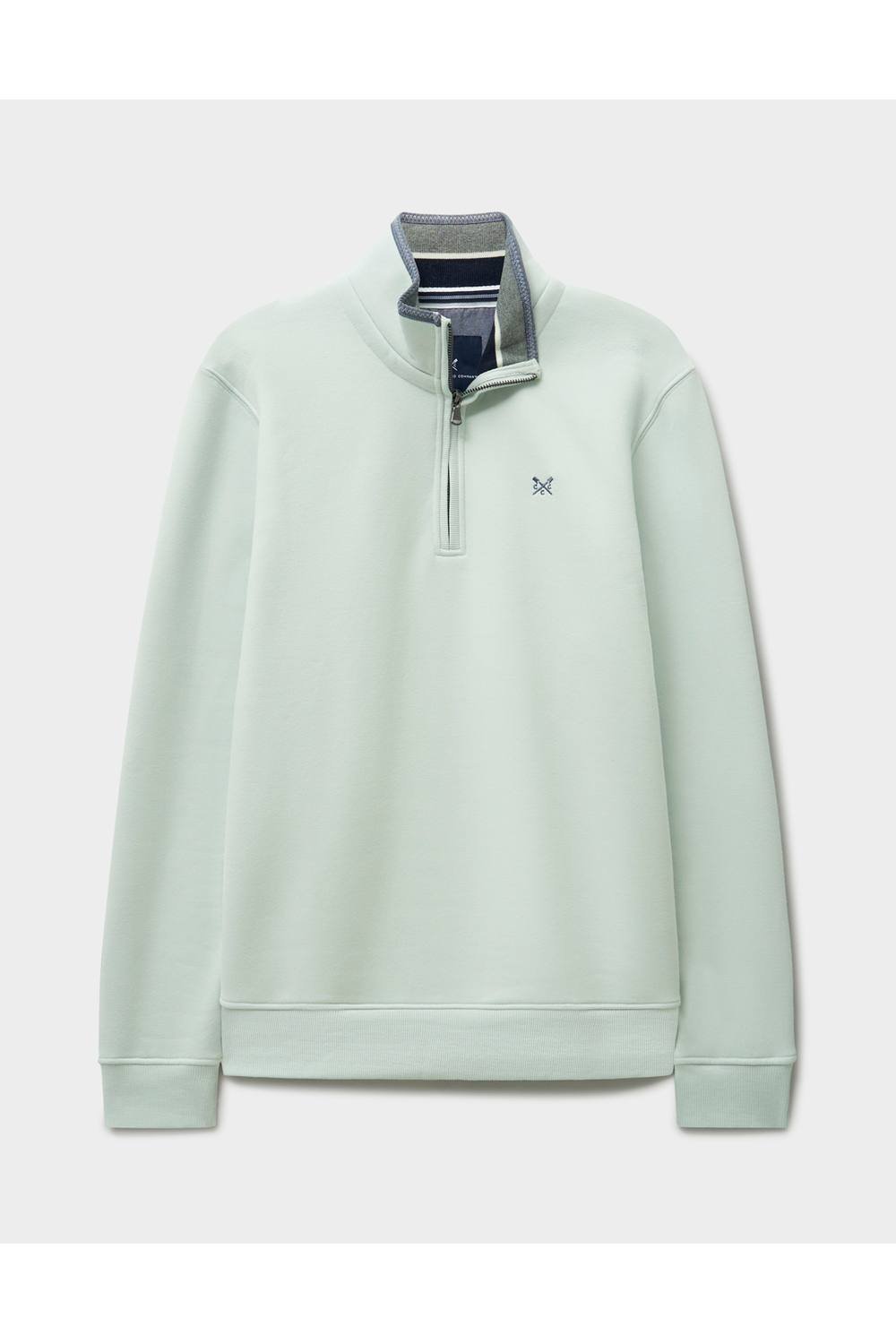 Crew Clothing Crew Clothing Men's Classic Half Zip Sweat Crystal Blue - 2