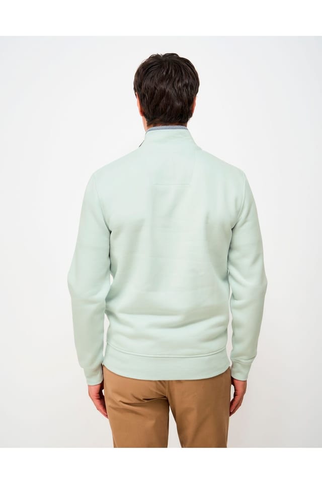 Crew Clothing Crew Clothing Men's Classic Half Zip Sweat Crystal Blue - 3