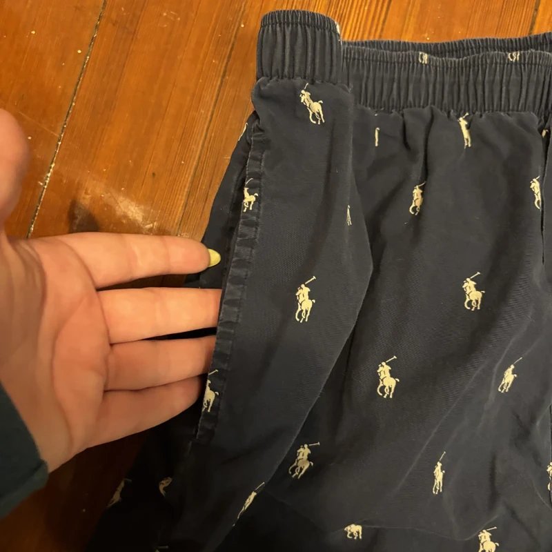 Polo Ralph Lauren Polo Ralph Lauren Navy All Over Gold Pony Pajama Pants XL Cotton Lounge - 1