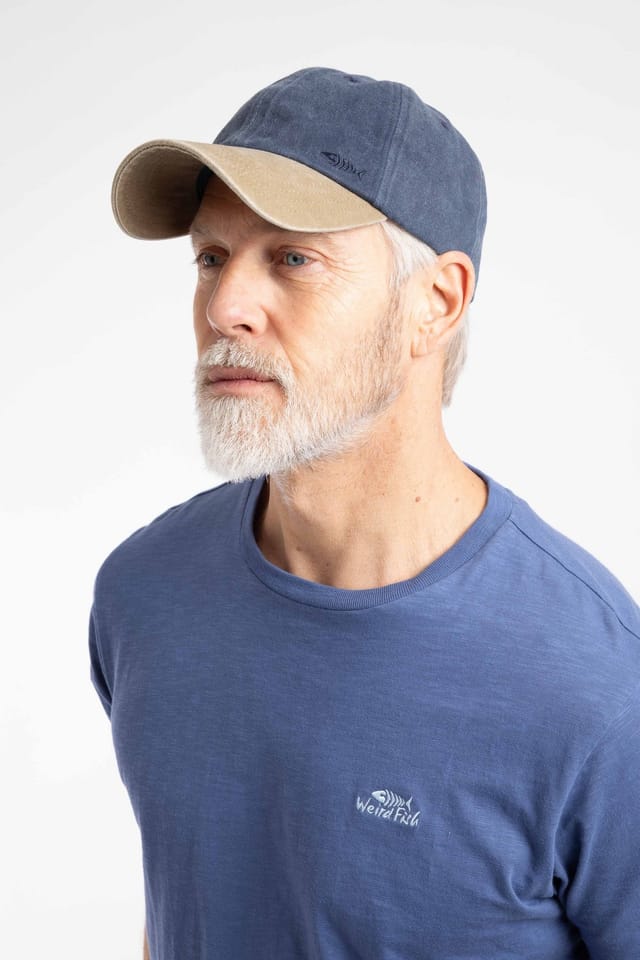 Weird Fish Weird Fish Men's Westbury Colour Block Twill Cap in Dark Navy - 3